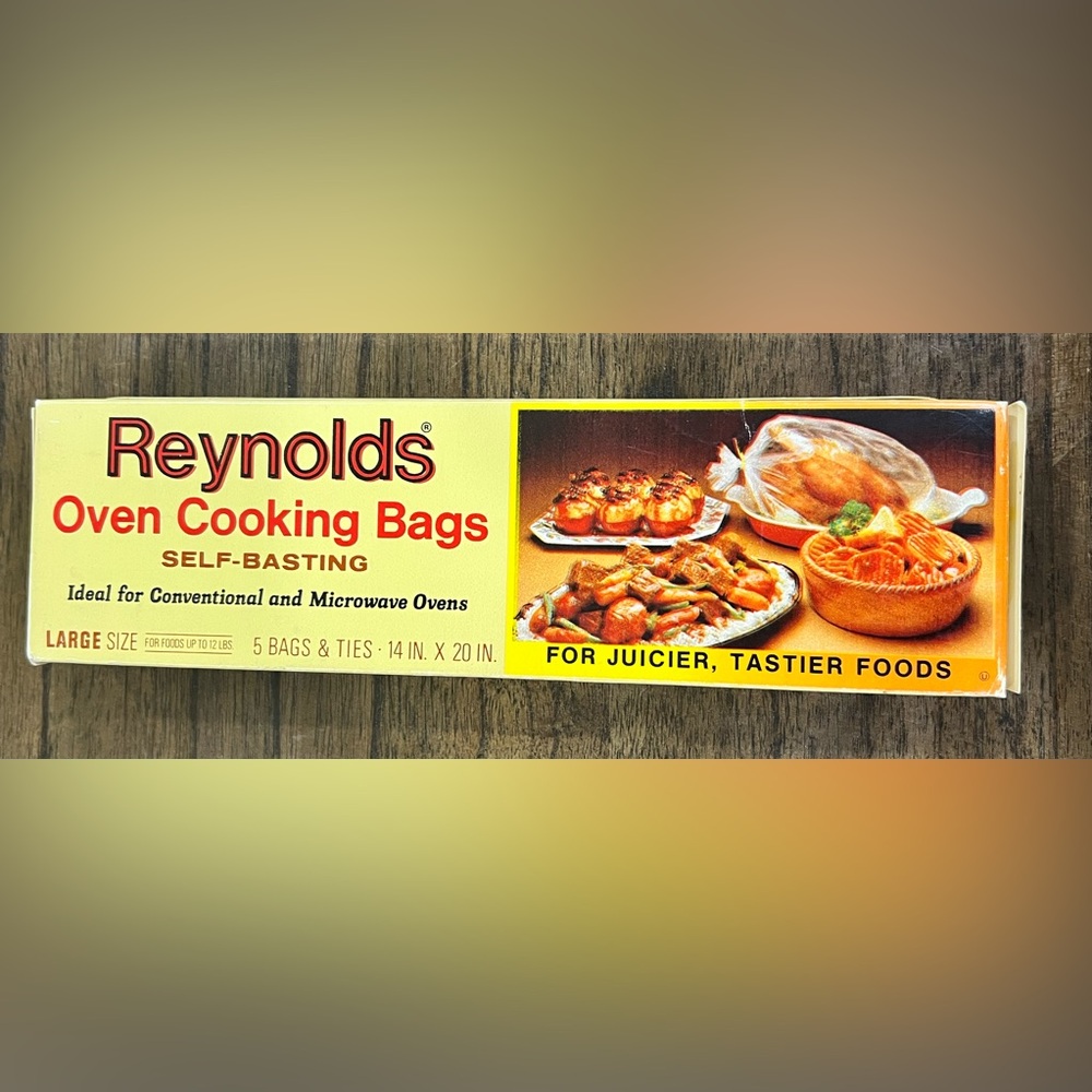 VTG Reynolds Oven Cooking Bags Self Basting Large Box of 5 14" x 20" NOS 1980 - Picture 2 of 7
